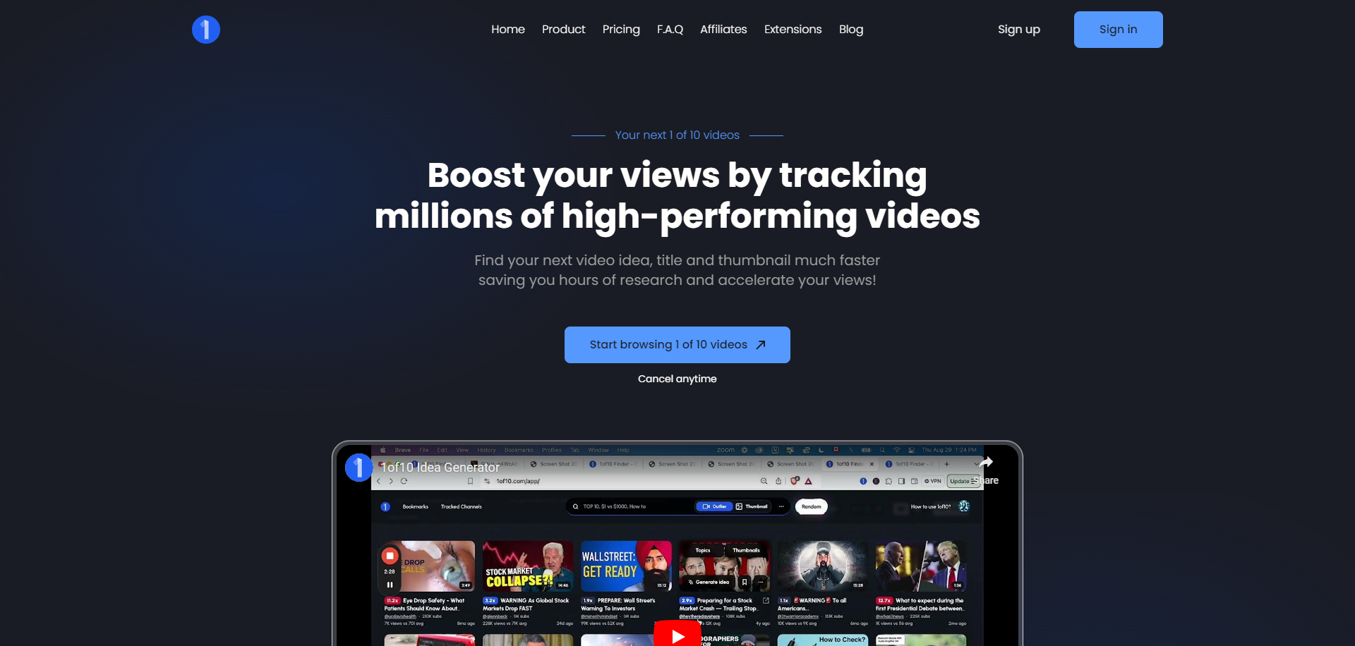 thumbnail for tool highperforming1of10videos