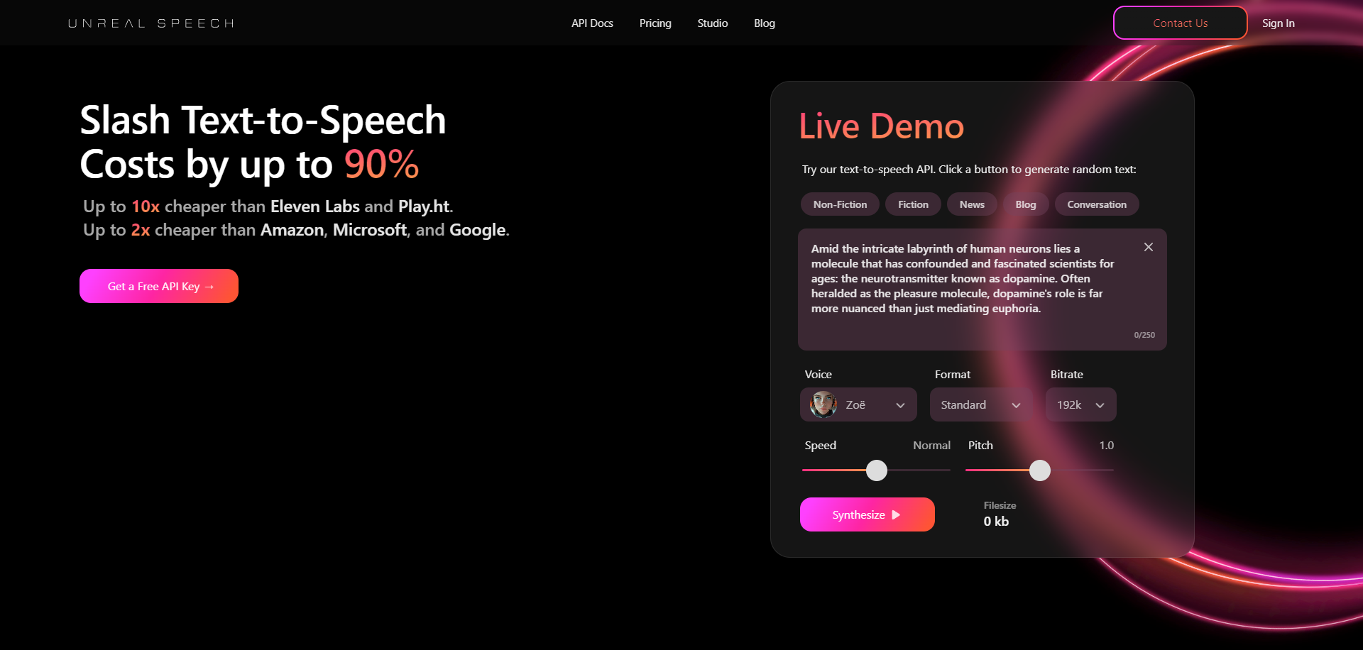 thumbnail for tool unrealspeech